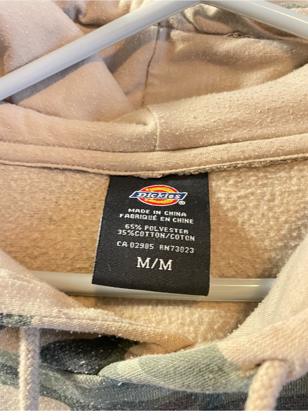 Dickies Men's Camo Hooded Sweatshirt in Green and Tan - Picture 3 of 5